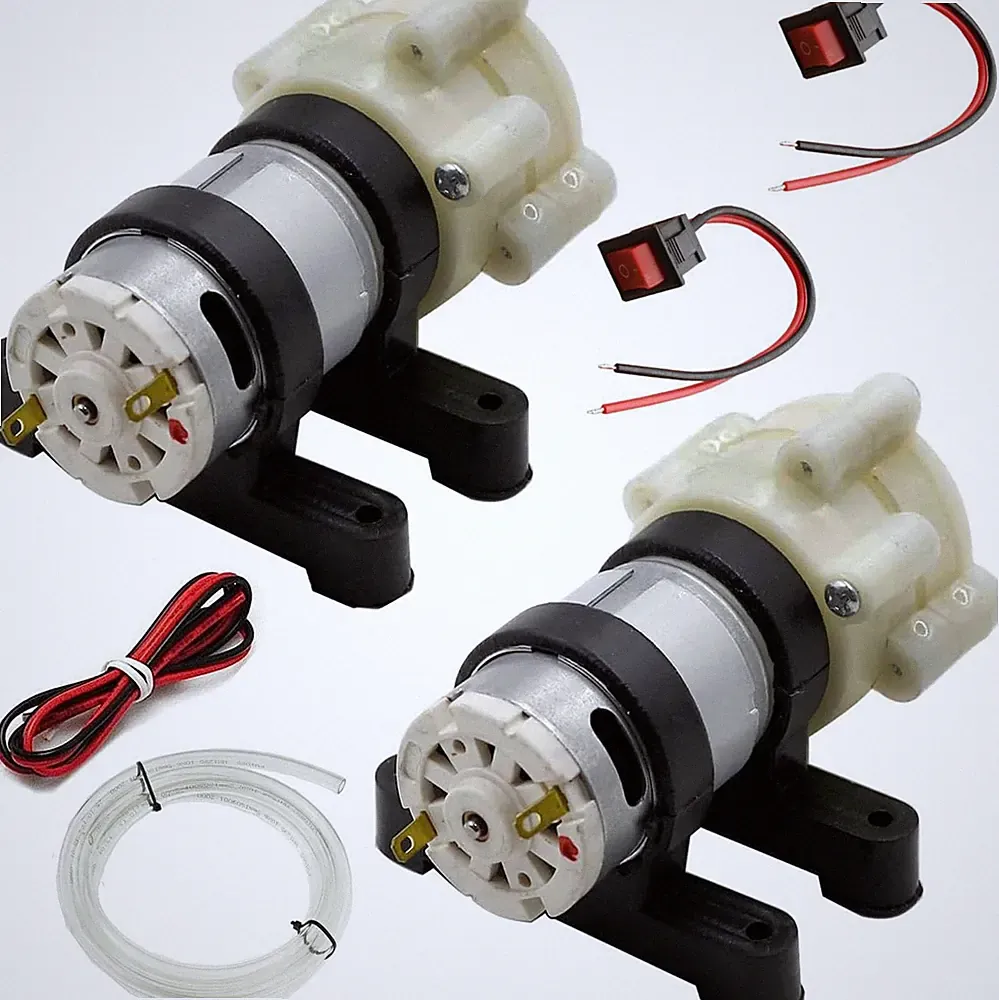 2 Stück Mini DC 6V-12V Selbstansaugende Luftpumpe für Aquarium, Membran Elektrisch Wasser