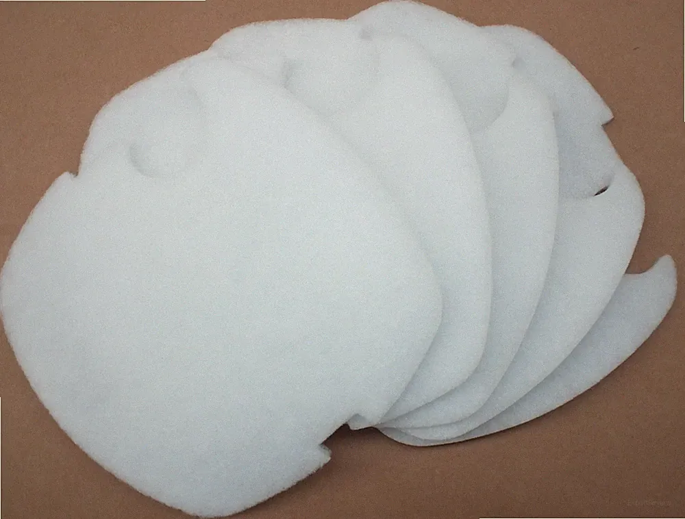 5er Pack Sun Sun HW-304 / HW-404 Aquarium Filter fein weiß Poly Wollpads