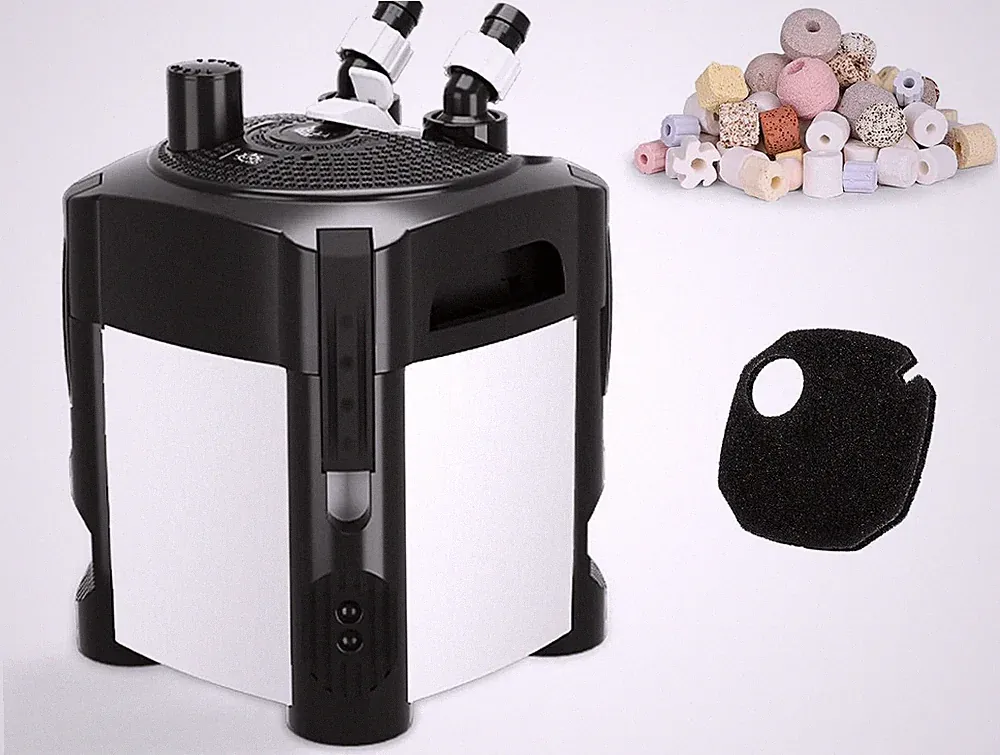 AQQA Aquarium Außenfilter 1200L h 3-Stufige Filtration 18W