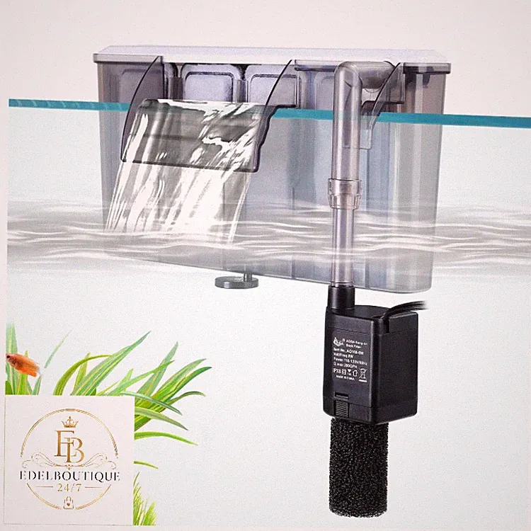 AQQA Aquarium Filter 8W Außenfilter 900L H für 130-230L Aquarien, leise, HOB