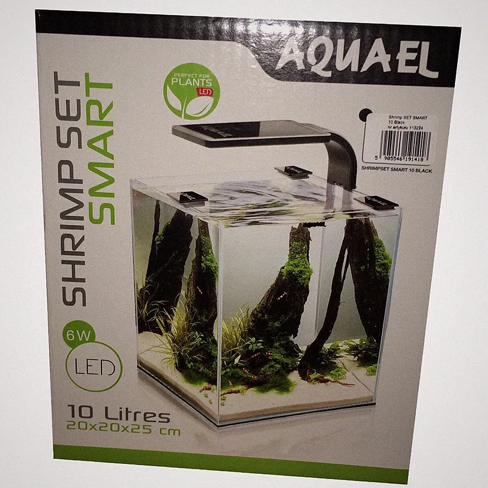 Aquael Aquarien Shrimp Set Day & Night 10L Garnelen Aquarium Fische Komplettset