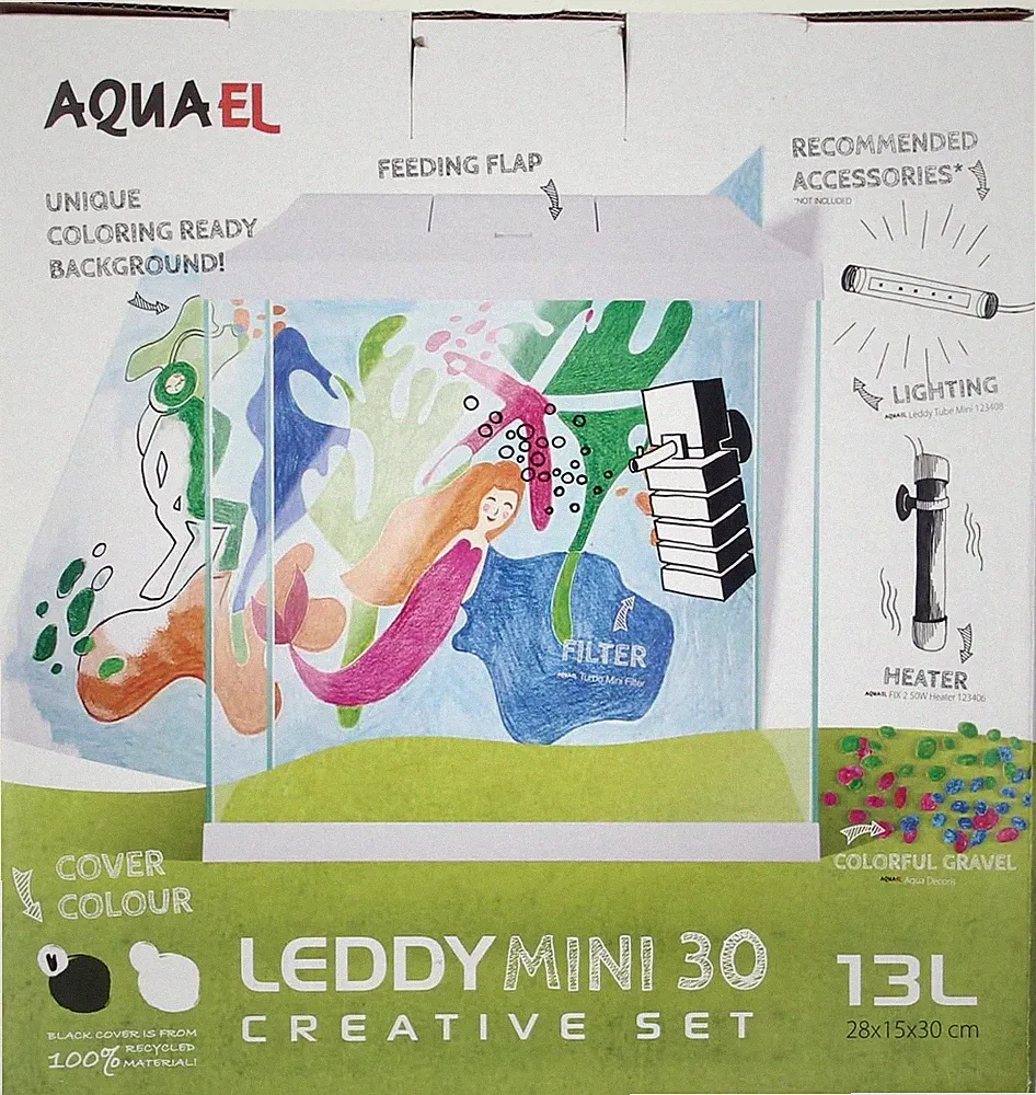 Aquael Aquarium Set Leddy Mini 30 weiß