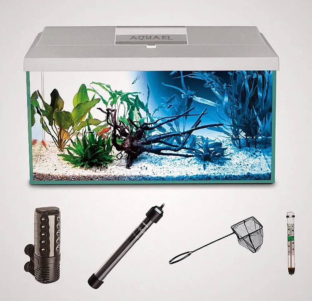 AQUAEL Aquariumset 25l 40x25x25 Leddy Day & Night Komplettset weiß