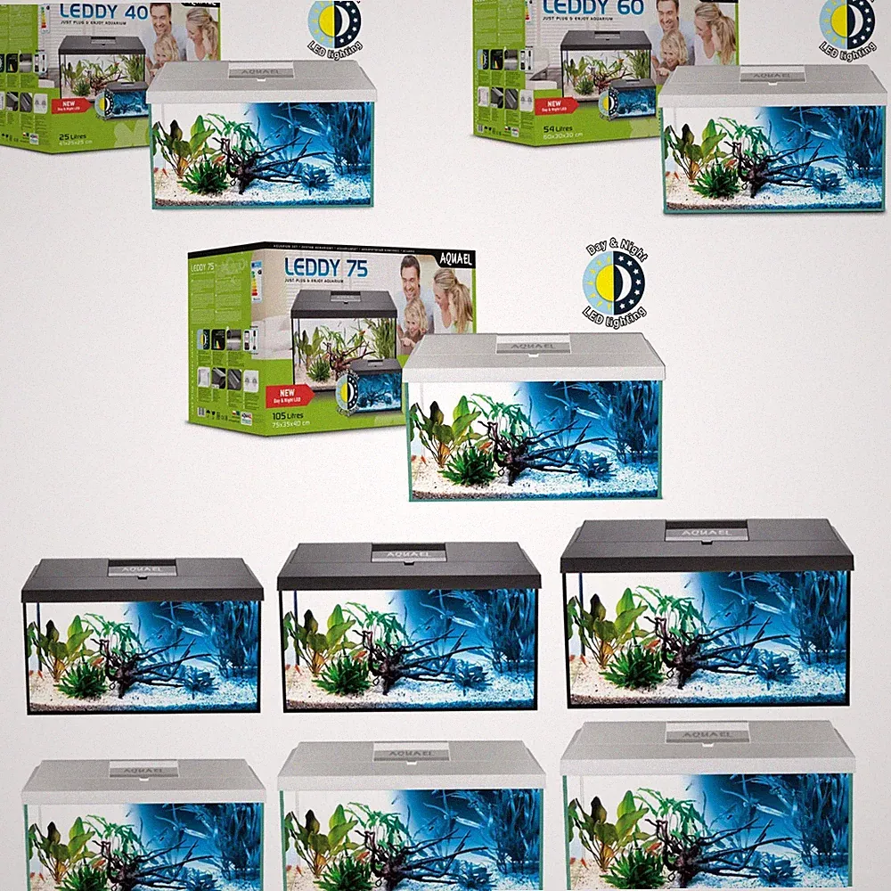AQUAEL Aquariumset Leddy Day & Night Komplettset LED Filter Heizer