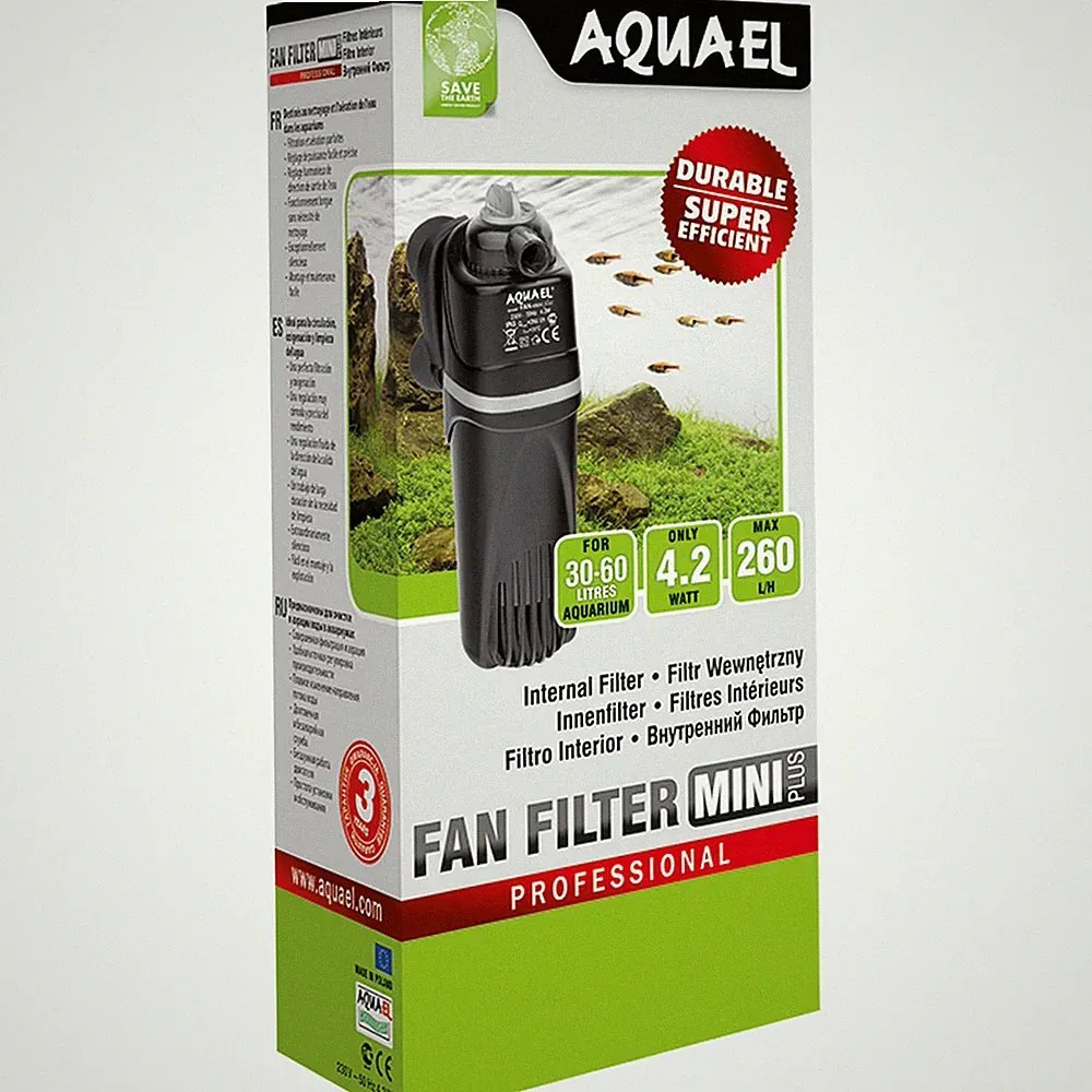 Aquael Fan Filter Mini Plus – Innenfilter für Aquarien 30–60L mit Belüftung