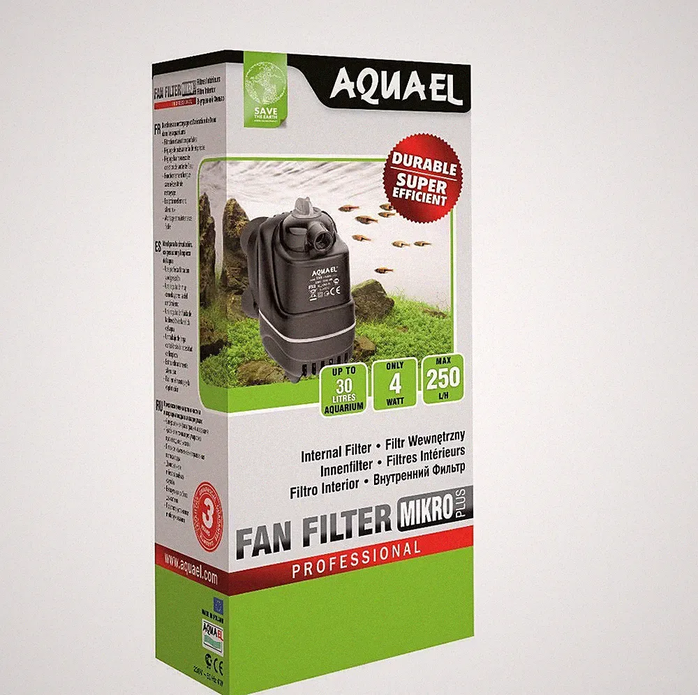 Aquael FAN mikro Plus Aquarium Innenfilter Aquariumfilter <30 L 4W 250 L/H