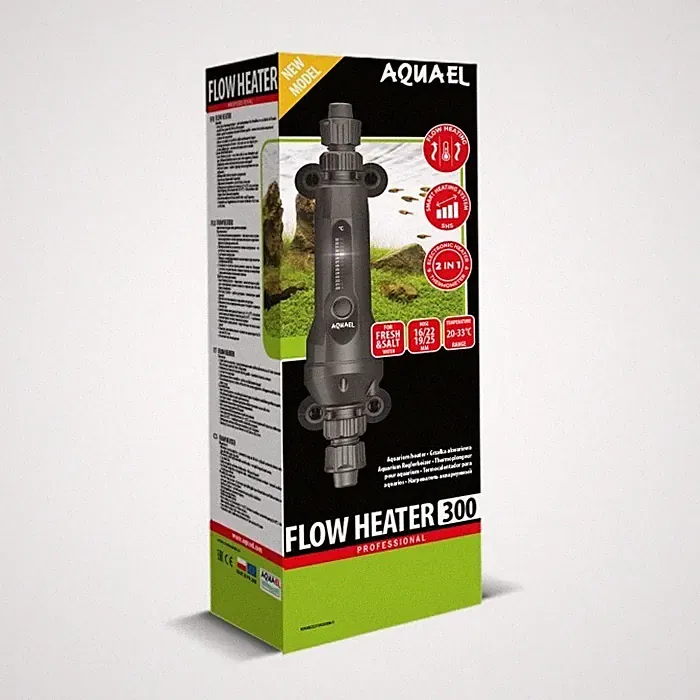 aquael FLOW HEATER 2.0 300 W - Aquarium Heizung Heizer Durchlauferhitzer