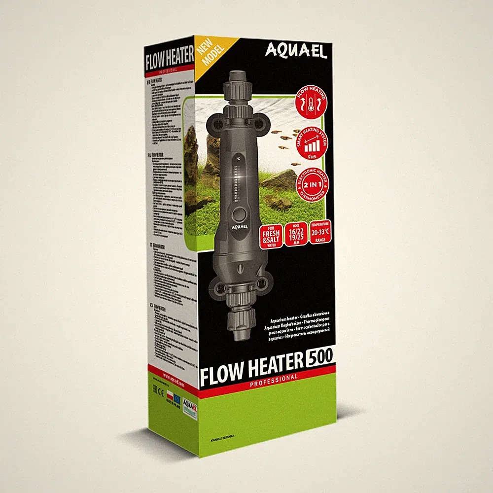 aquael FLOW HEATER 2.0 500 W - Aquarium Heizung Heizer Durchlauferhitzer