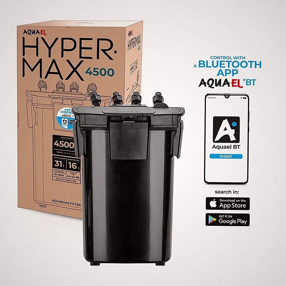 Aquael Hypermax 4500 BT Außenfilter Aquarium Bluetooth Filter