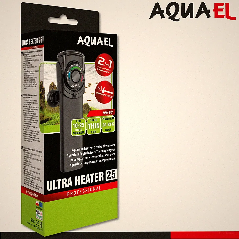 Aquael Kunststoff Heizer Ultra Heater 25W Aquarienheizung Fische Pflanzen