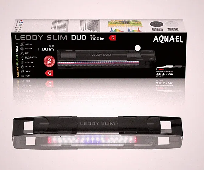 Aquael Leddy Slim Duo Sunny-Plant&Night 16W 40-60cm Aquarium LED-Beleuchtung