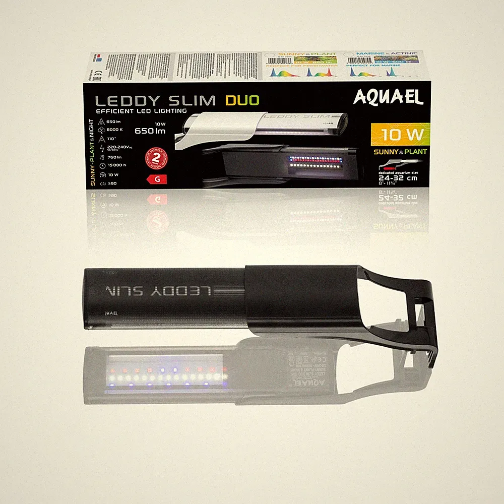 Aquael Leddy Slim Duo Sunny Plant & Night 2.0 10W - 24-32cm schwarz Aquarium LED