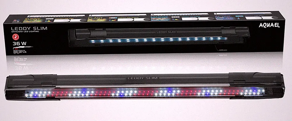 Aquael Leddy SLIM Plant schwarz 36W 100-127cm Day&Night 2.0 Aquarium LED