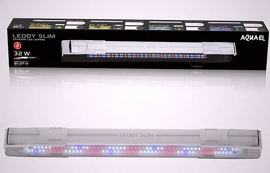 Aquael Leddy SLIM Plant weiß 32W 80-107cm Day&Night 2.0 Aquarium LED