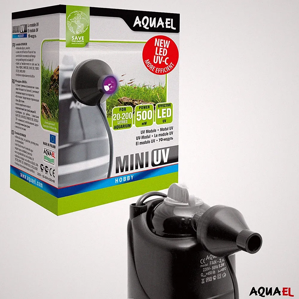Aquael MINI UV Sterilizer UV-Lampe für klares Aquarienwasser Aquarium