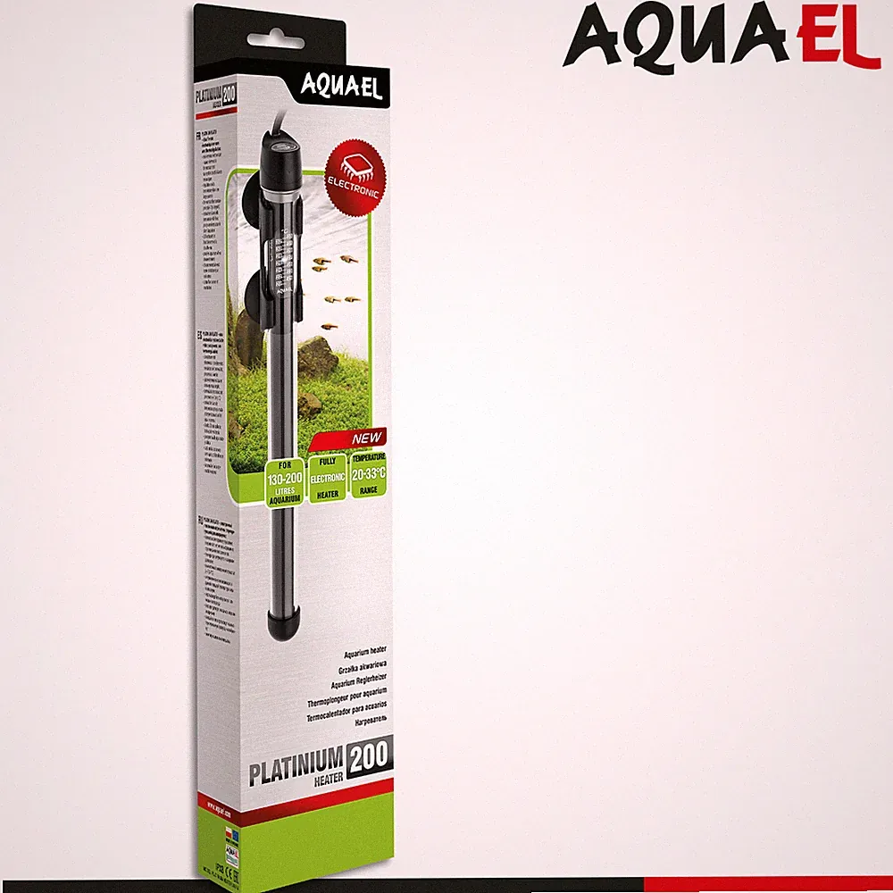 Aquael Platinium Heater 200 Aquarienheizung Heizstab Wassertemperatur Pflanzen