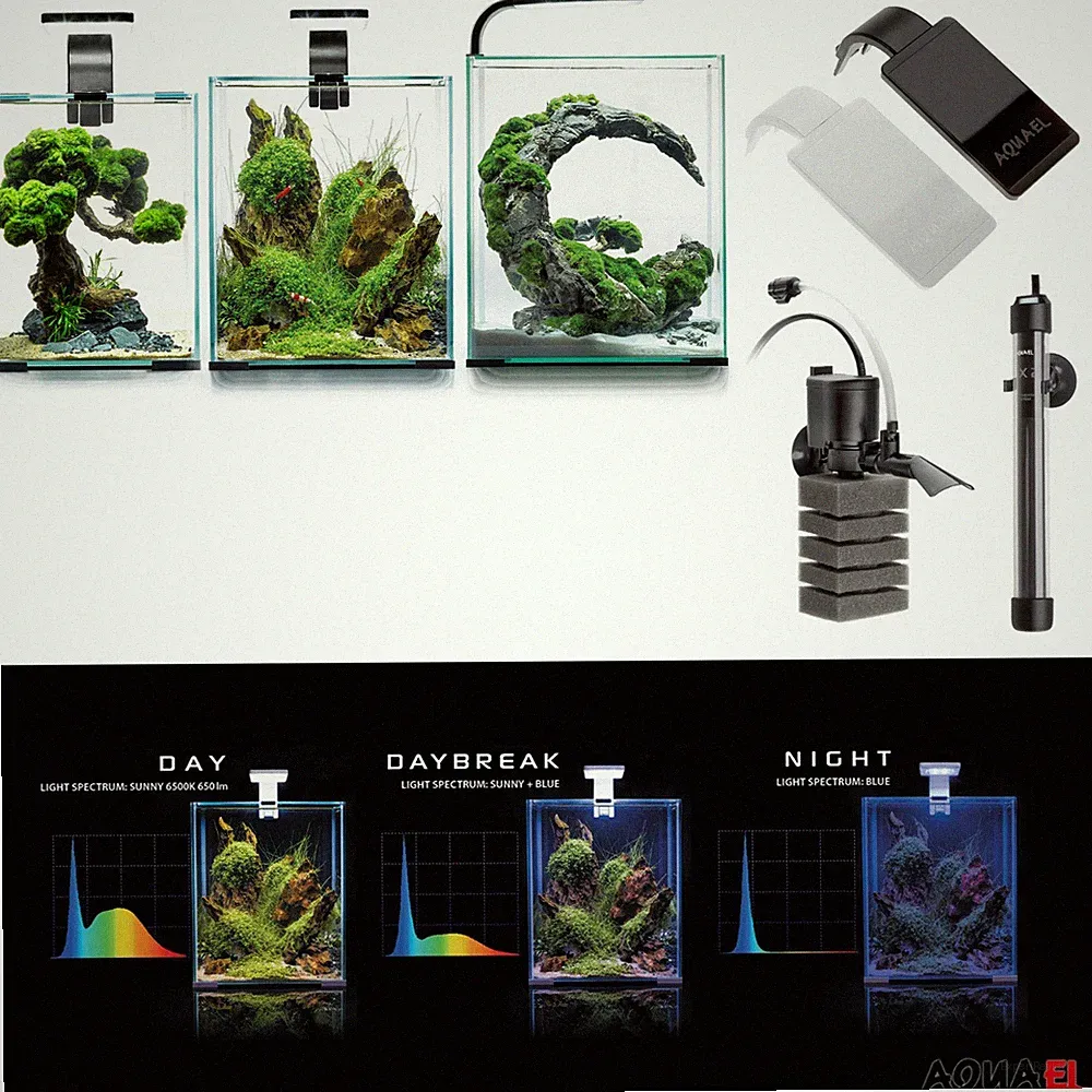 AQUAEL Shrimp Set Day & Night Komplettset Nano Aquarium Garnelen