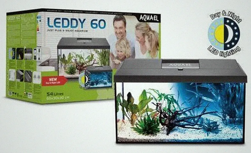 Aquarienset LEDDY Day&Night 60 schwarz 2.0 - 54 L