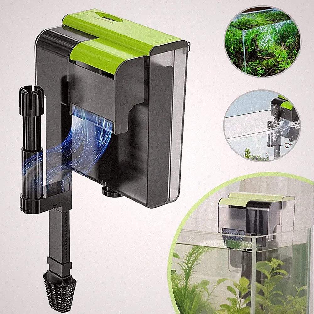 Aquarium Außenfilter 450L/H Aquarium Filter mit UV Sterilisator Hängefilter 4in1