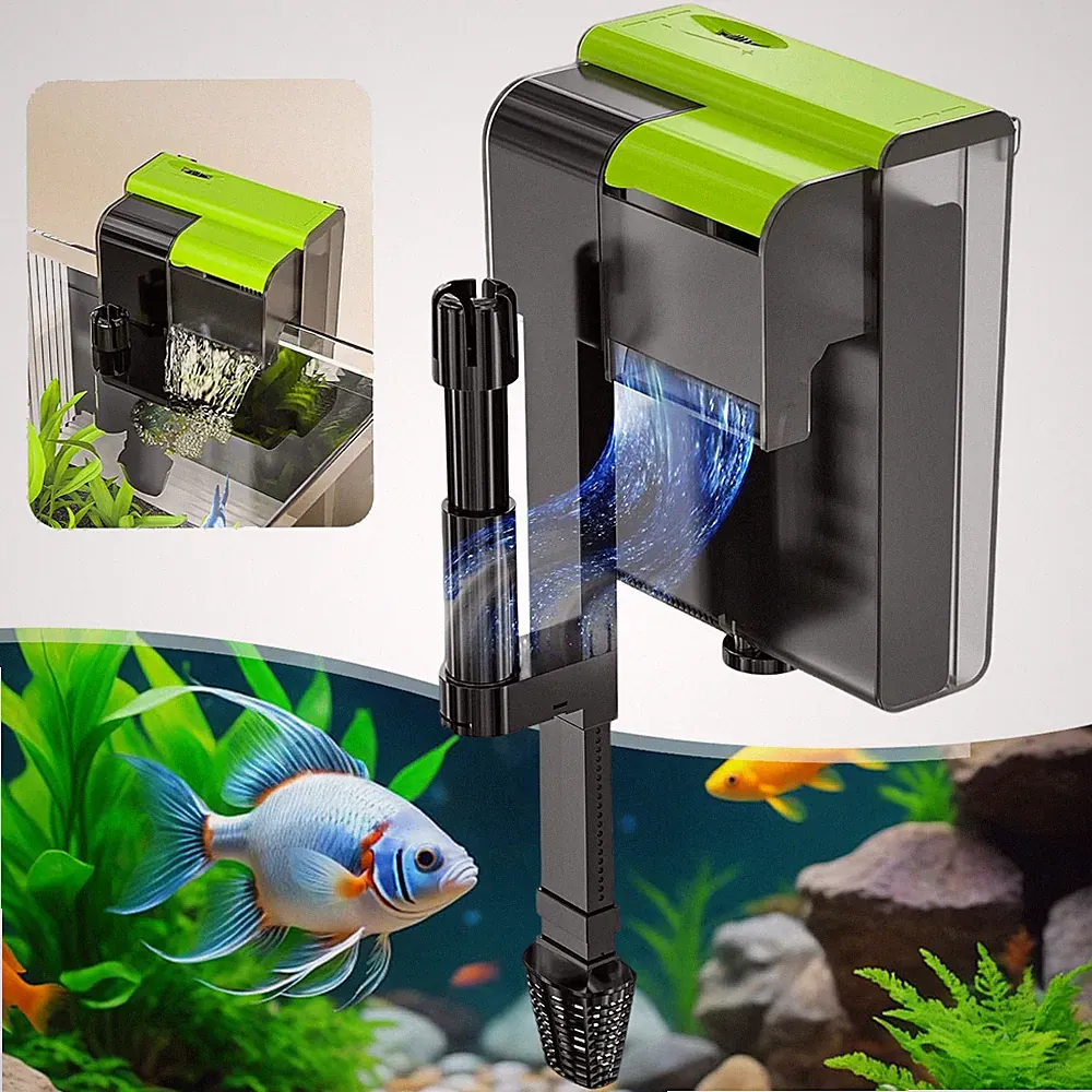 Aquarium Außenfilter 450L/h mit UVC Fischtankfilter Hang on Wasserfallfilter DHL