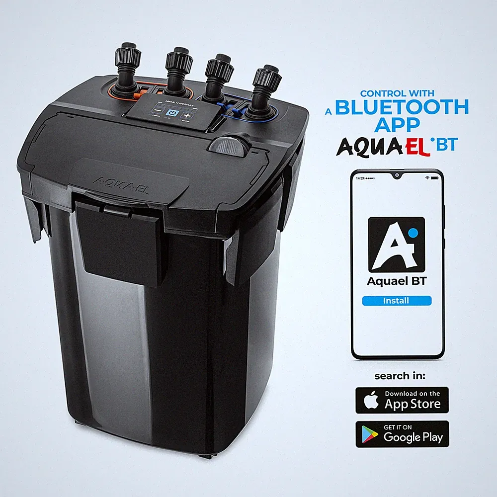 Aquarium Außenfilter - Aquael HYPERMAX 4500 Bluetooth Set für 200-1500l Aquarien