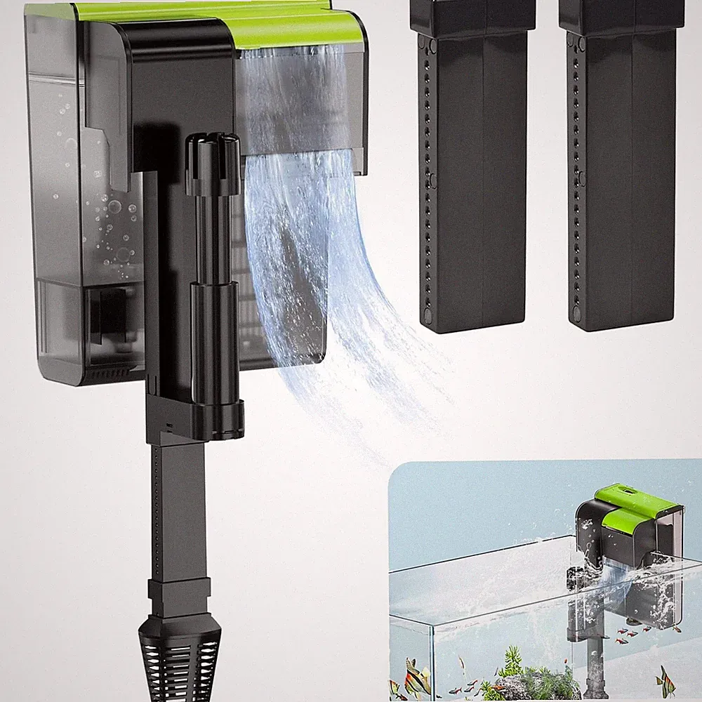 Aquarium Außenfilter Aquarienfilter 450L/h Wasserfallfilter für 10-100L Aquarien