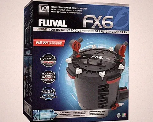 Aquarium-Außenfilter Fluval FX6 ca. 3500 l/h, für Aquarien bis 1500 l, 41 W, sch