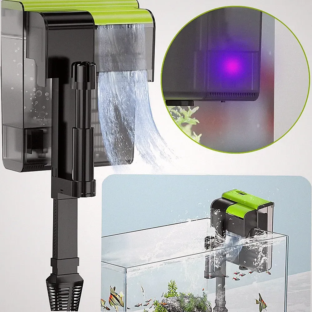Aquarium Außenfilter UVC Aquarium Aussenfilter mit Einstellbarer Durchfluss