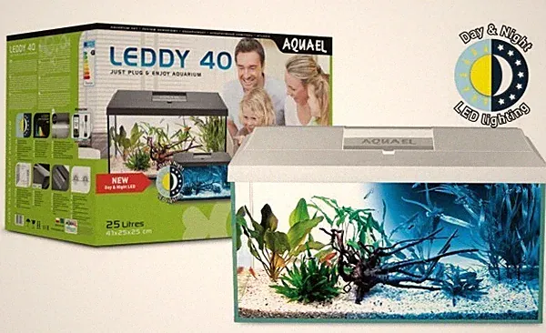 Aquarium Set AQUAEL LEDDY LED DAY&NIGHT 40 inkl. Abdeckung, Filter,Heizer
