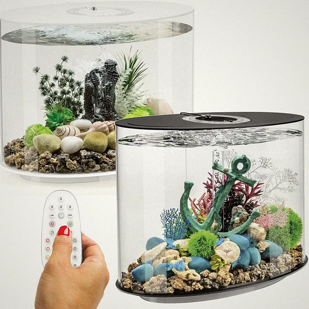 BiOrb Loop Aquarium 30L MCR LED Beleuchtung Acryl Aquarium schwarz/weiß
