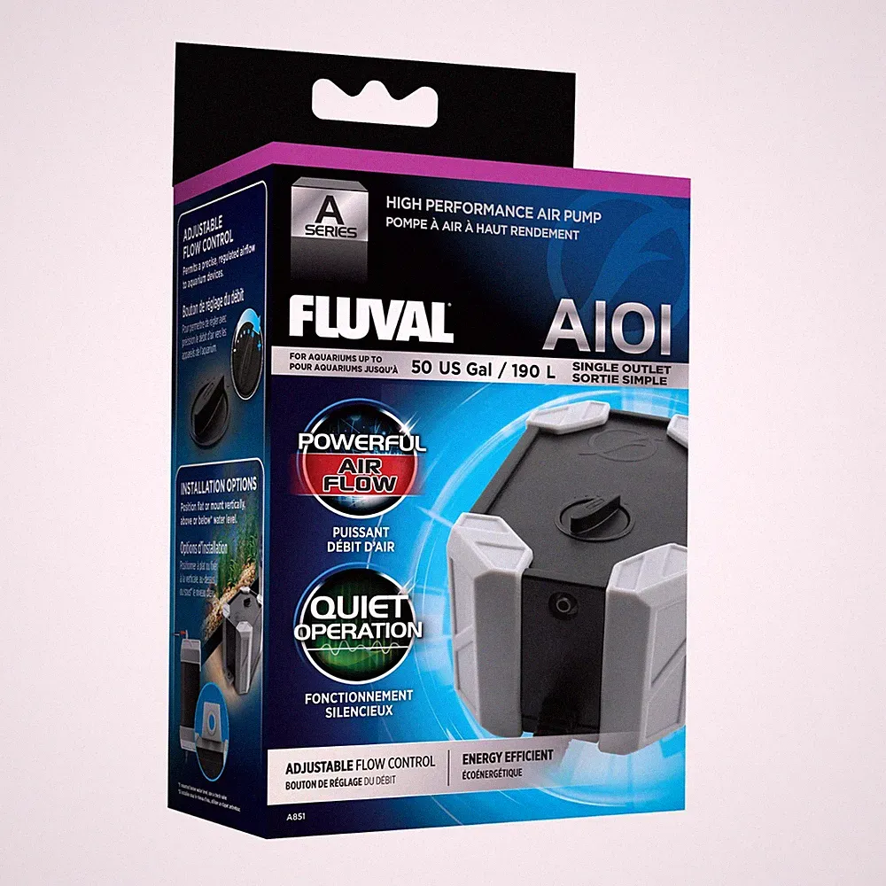 Fluval A101 Dual Luftpumpe leise - bis zu 200 Liter Becken Aquarium Fische - UK
