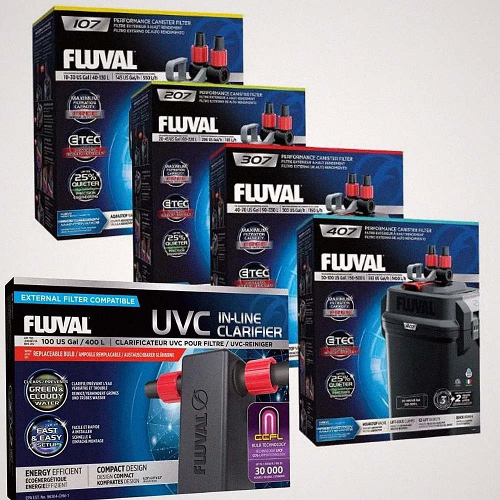 Fluval Außenfilter mit optionalem UVC 107 207 307 407 Aquarium