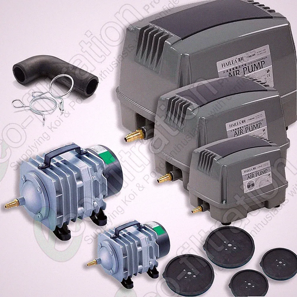 Geräuscharme Teichluftpumpe hohe Durchflussrate Koi Oxygenator Filter Kompressor