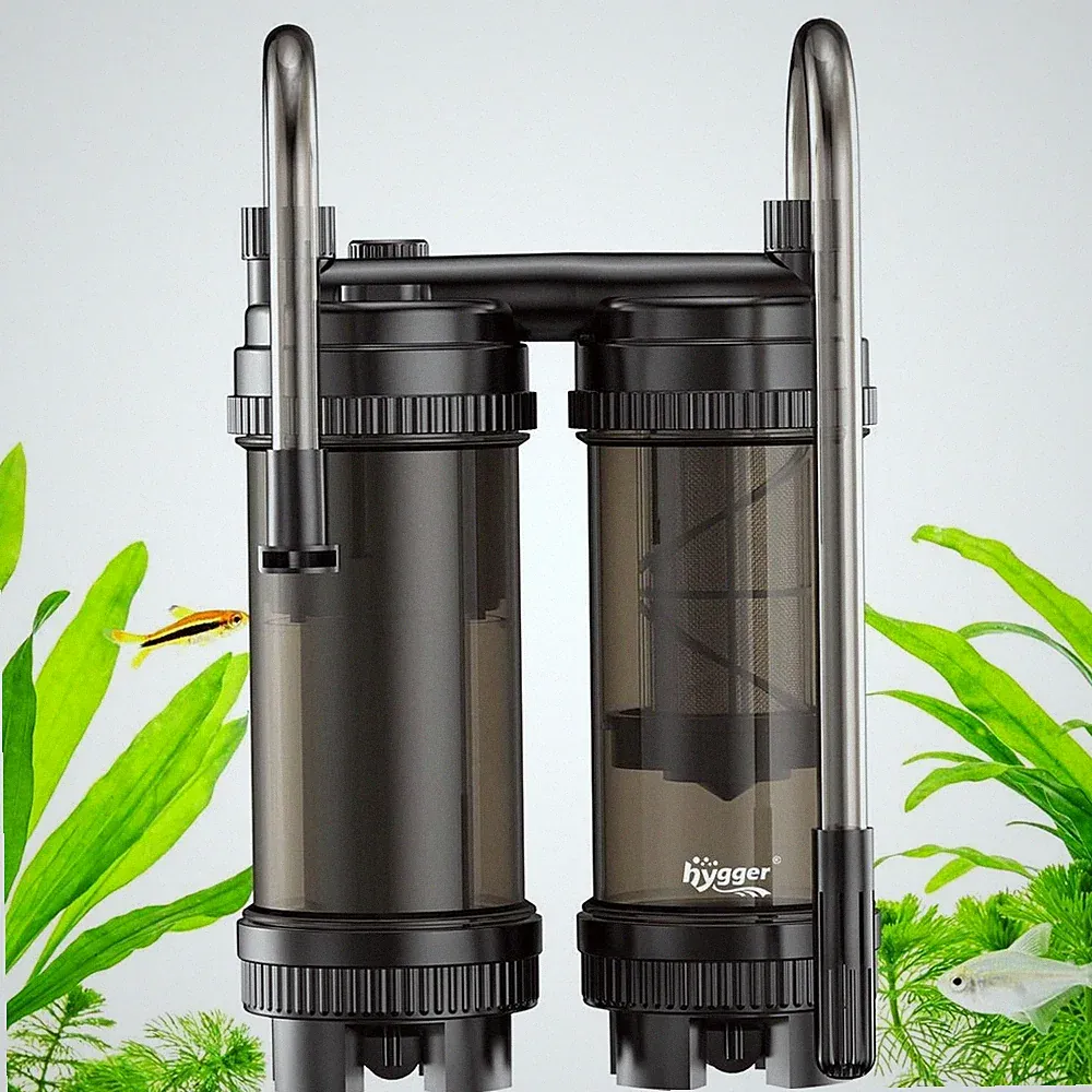 hygger Hang-On Aquarium Außenfilter 9W 450L/h Dual Flow für 27-74L Becken - B
