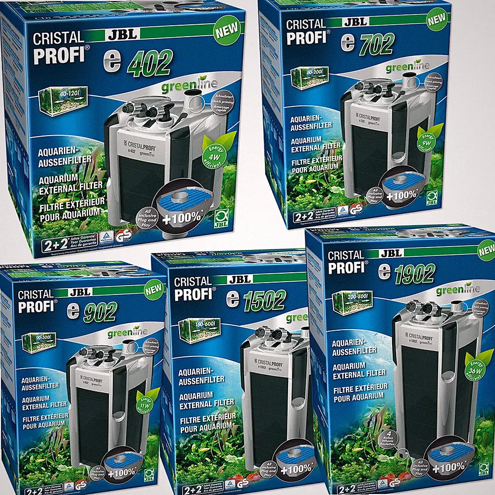JBL CRISTALPROF greenline Außenfilter Aquarium Aquaristik e402 702 902 1502 1902