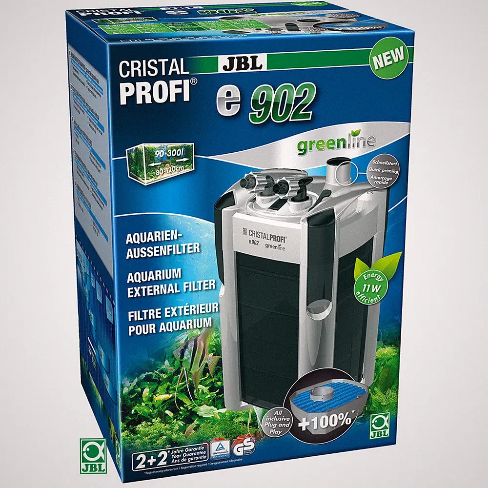 JBL CristalProfi e902 greenline Außenfilter für 90-300L Aquarium 900l/h