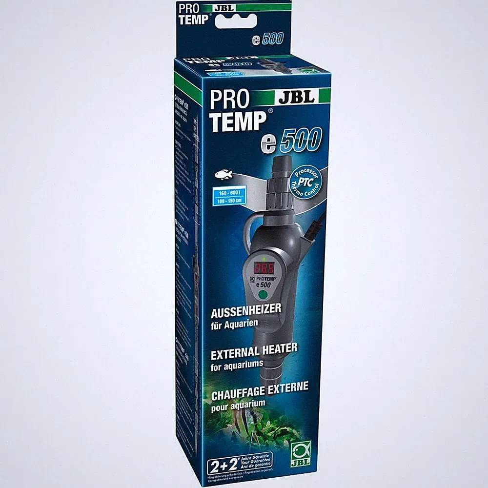 JBL ProTemp e500 Durchlaufheizer 500W Außenheizer LED Aquarienheizung Süßwasser