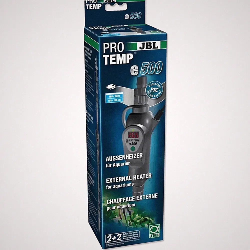 JBL PROTEMP E500 Durchlaufheizer Außenheizer Für Aquarien 160-600 L Mit Temperat