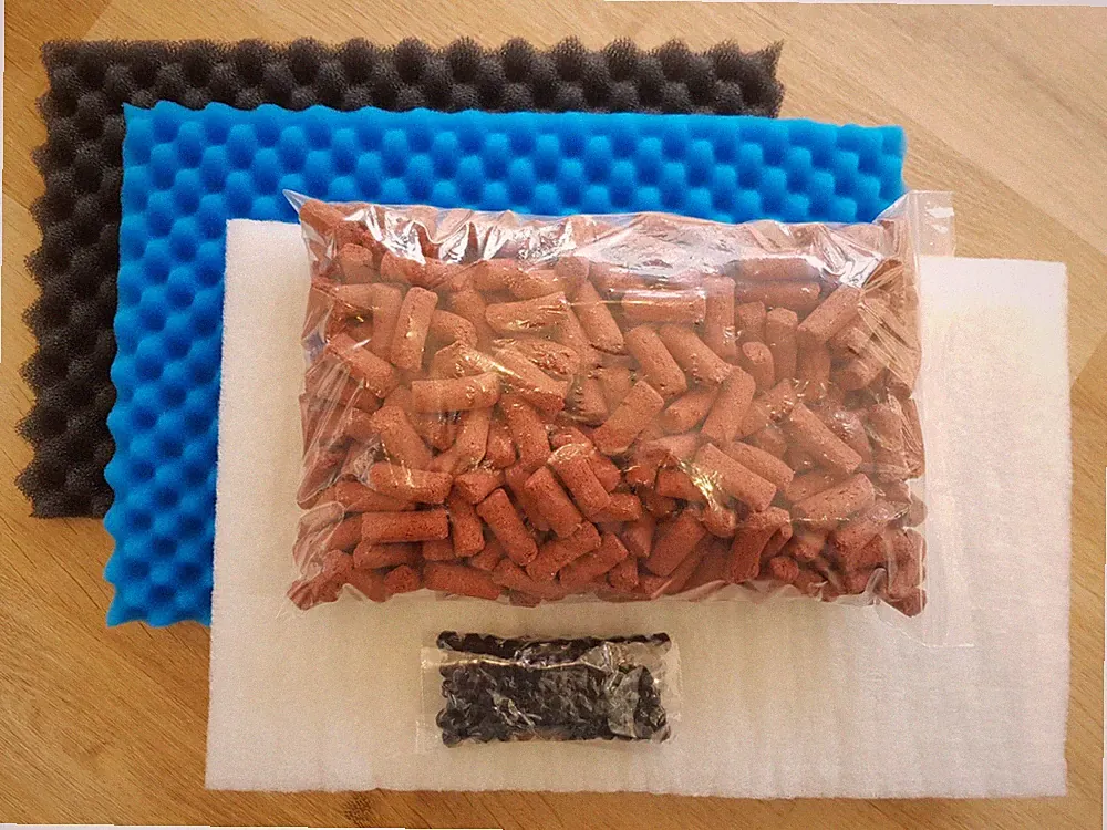 KANISTERFILTER UPGRADE KIT - 3Kg BIOHOME ULTIMATE, SCHÄUME + FILTER STARTERKUGELN