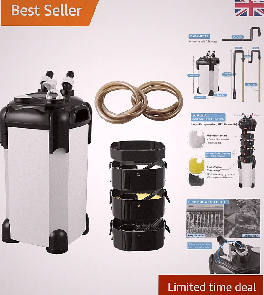 Mühelose Installation 1000LPH Kanisterfilter für Reiniger 80-300L Aquarien