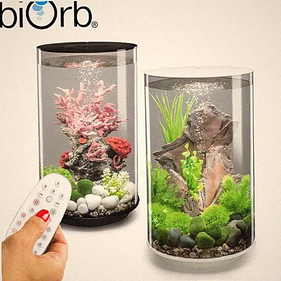 Oase BiOrb Tube 30 Aquarium MCR LED Beleuchtung Filter schwarz/weiß 30L
