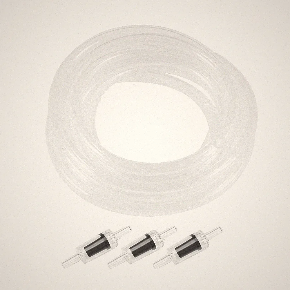 Schlauch 4mm 6mm (1/4") 2,5m Aquarium Luftpumpe Wasserschlauch Gummi Rückschlagschlauch