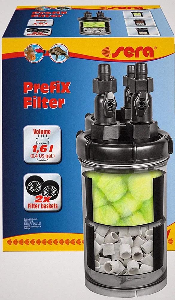 Sera Prefix Filter Vorfilter 1,6L Schnellfilter Biofilter Aquarium Außenfilter