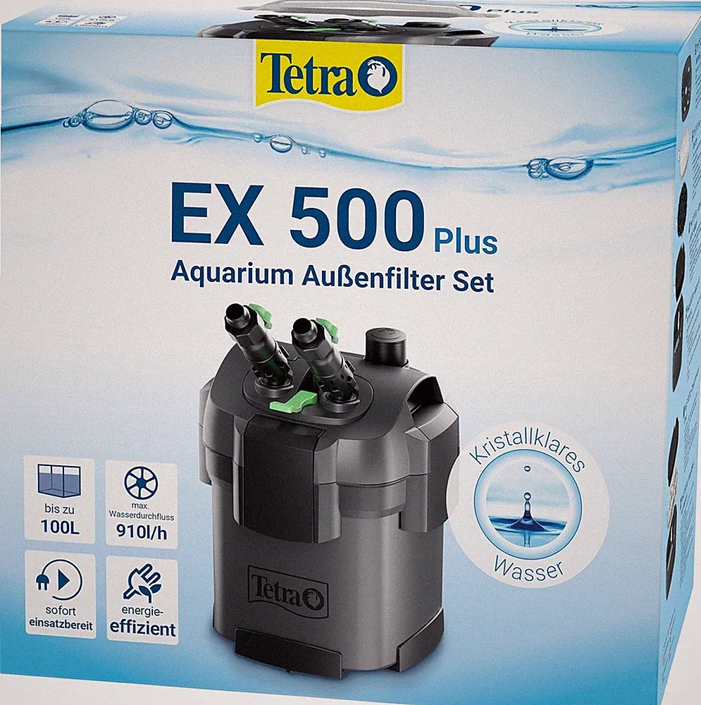 Tetra Aquarium Außenfilter EX 500 Plus leistungsstark Filter Aquarien bis 100L