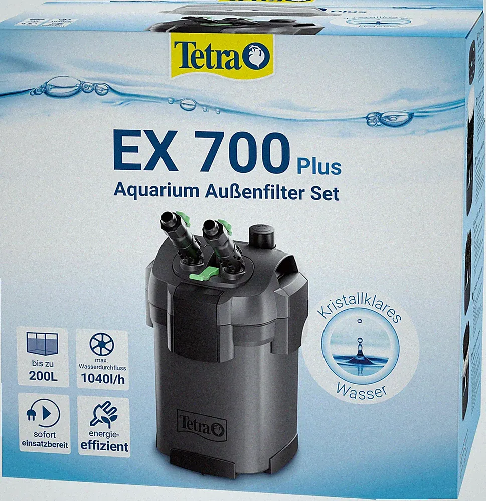 Tetra Aquarium Außenfilter EX 700 Plus für 100-200L kristallklares Wasser