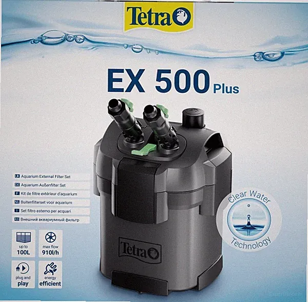 Tetra Außenfilter EX 500 Plus für Aquarien bis 100 l Aquariumfilter