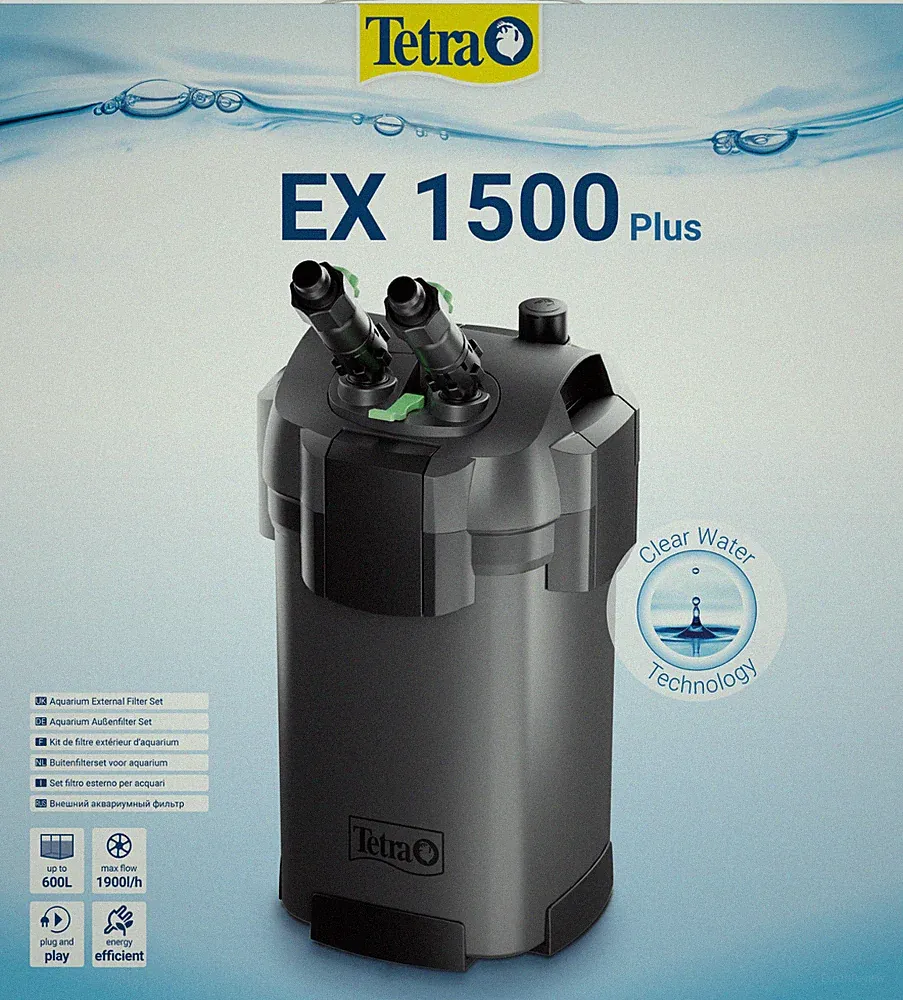 Tetra EX 1500 plus Aquarium Außenfilter für Aquarien 300-600L
