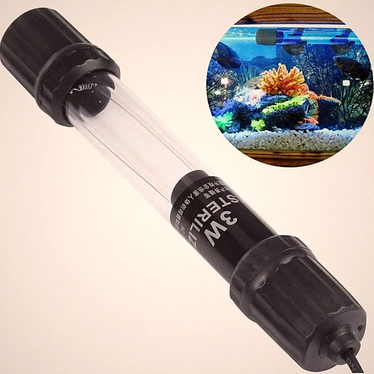 UV-003 3W UVC Keimtötlampe für Aquarium, EU-Stecker, 175mm, 8000h Lebensdauer